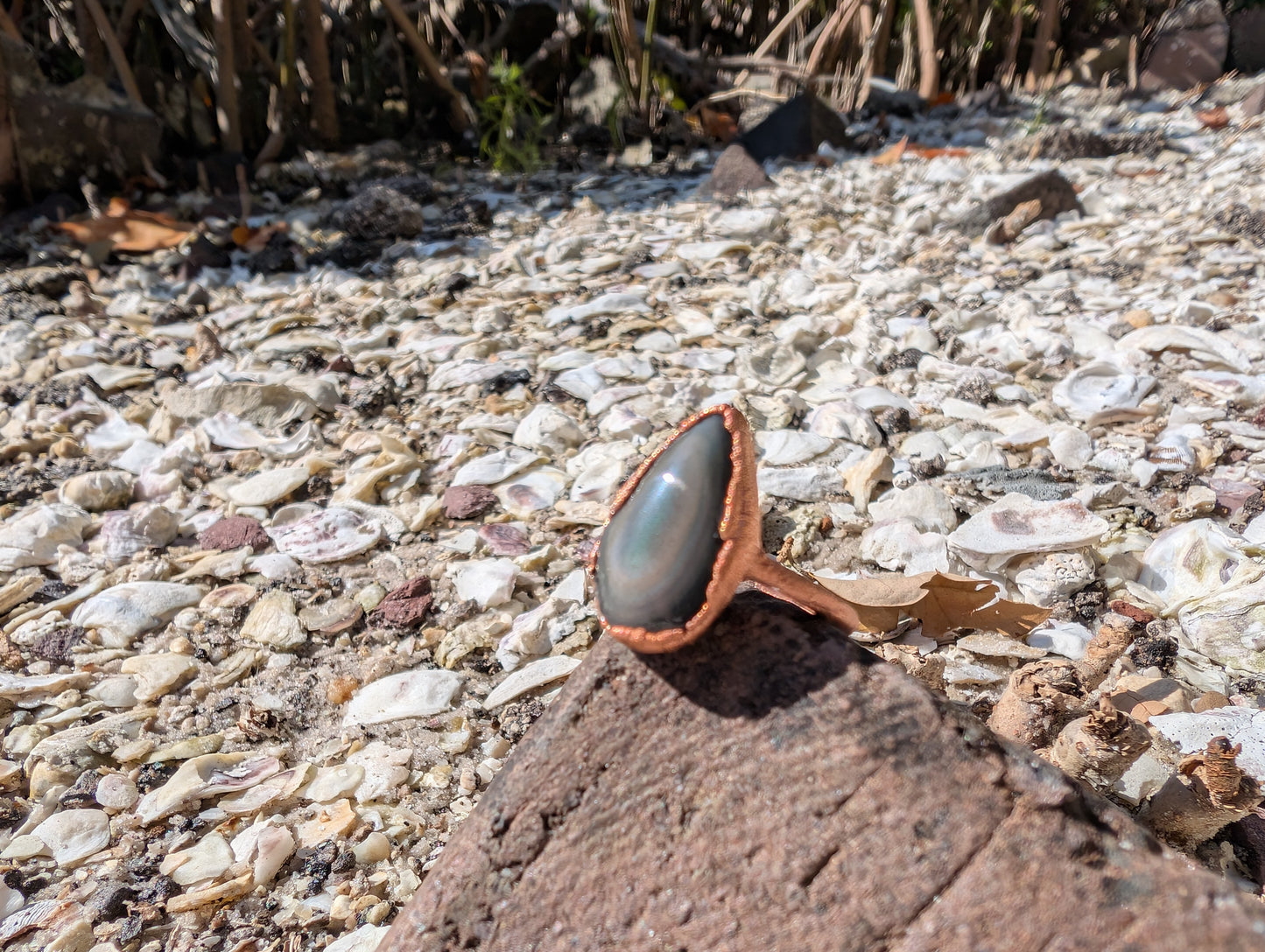 Rainbow Obsidian Ring Size 10.5
