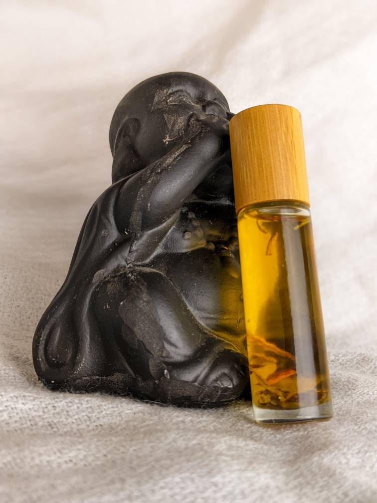 Ease | Patchouli + Golden Amber | Sweet and Powdery Roll-On Cologne