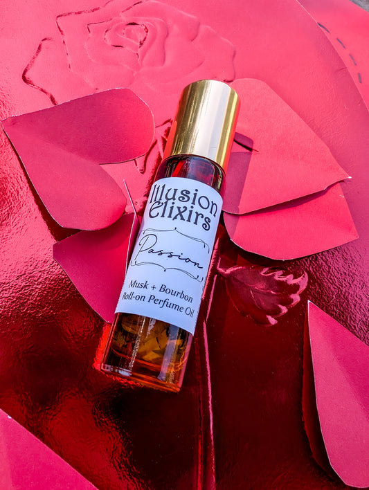 Passion Roll-on Essential Oil Perfume Potion | Musk + Bourbon