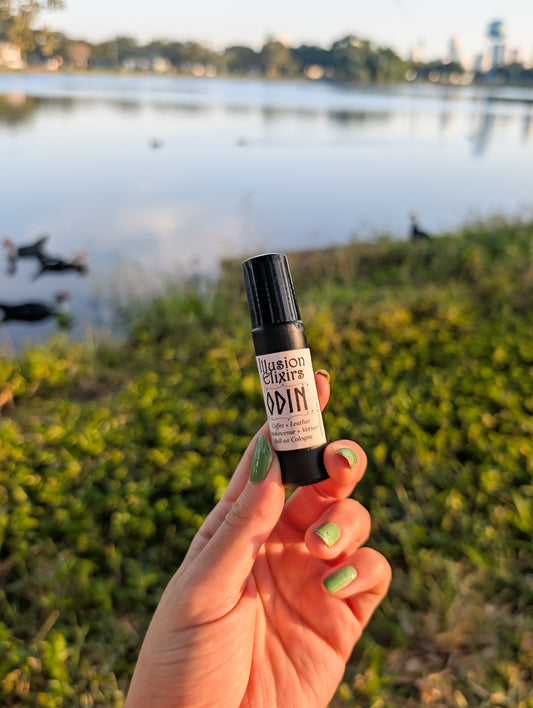 Odin Coffee + Leather + Frankincense + Vetiver | Bold Earthy Roll-on Essential Oil Perfume