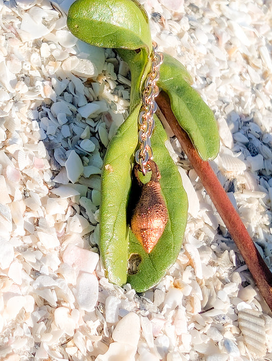 Tiny Tiny Copper Sea Shell Beach Pendant Necklace