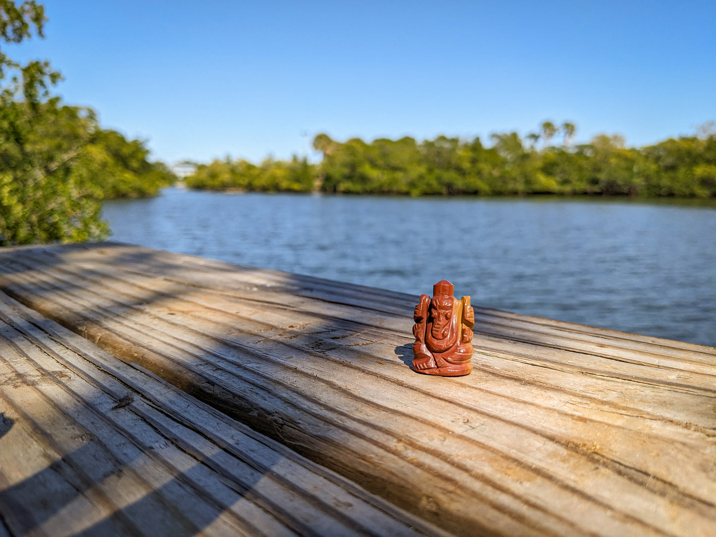 ONE Small Red Jasper Ganesh Statue